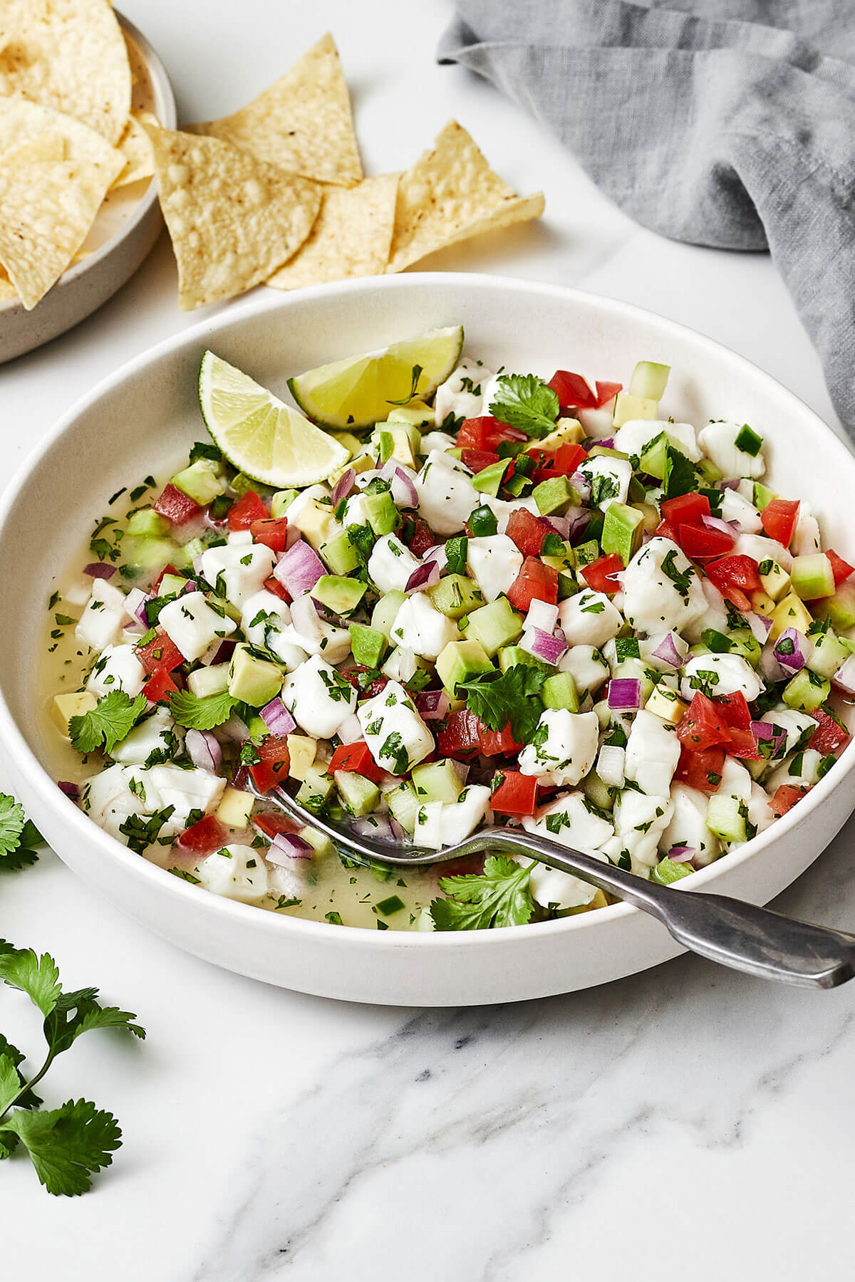 A big bowl of ceviche