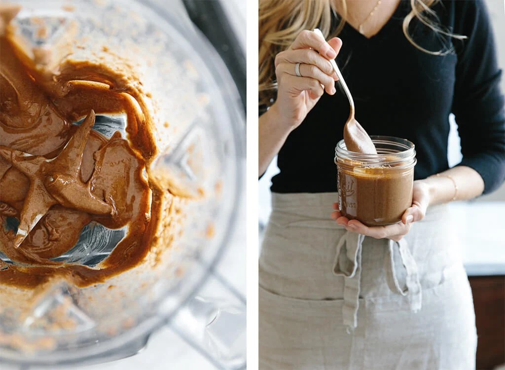 Make homemade almond butter in one minute with your Vitamix. Super easy and delicious - watch the video! 