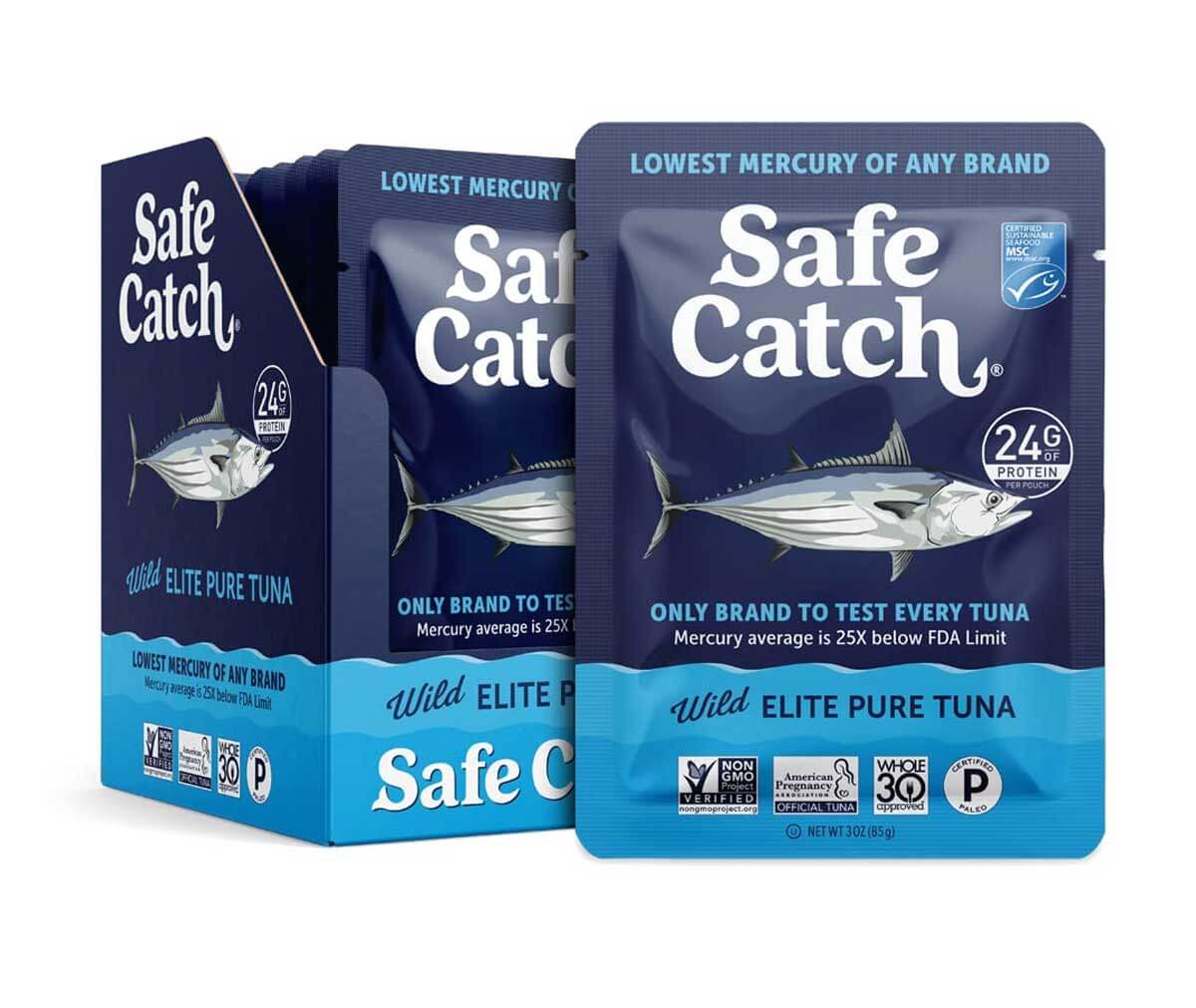 Whole30 Safe Catch tuna pouch.