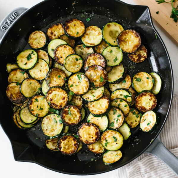 Sauteed zucchini that's cooked and ready to be served.