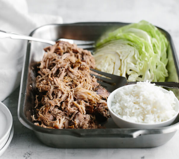 (gluten-free, paleo) This slow cooker kalua pork (kalua pig) is deliciously tender, smoky and salty and super easy to make.