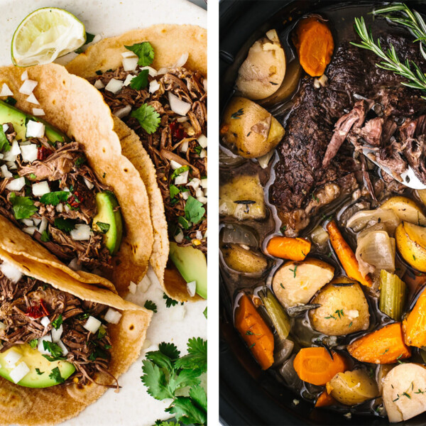 Slow cooker recipes with pot roast and barbacoa tacos